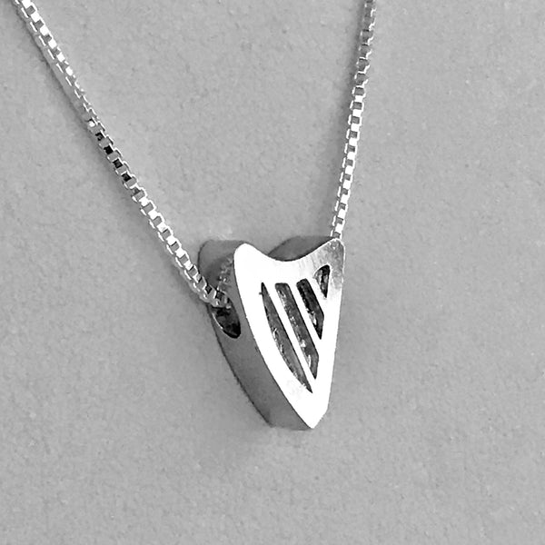Sterling silver Sliding Mini Harp Necklace