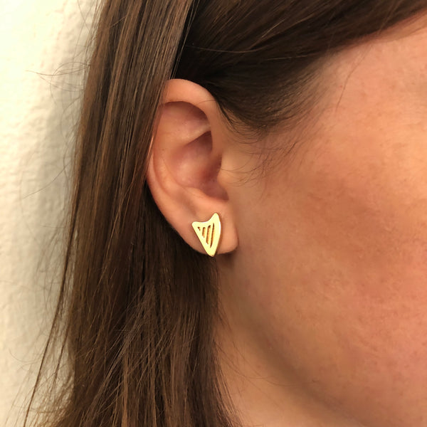 24K Gold Plated CELTIC or CLASSIC post earrings (MEN or WOMEN)