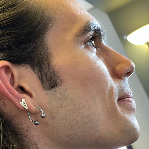 CLASSIC or CELTIC MINI-HARPS stud earrings (MEN or WOMEN)