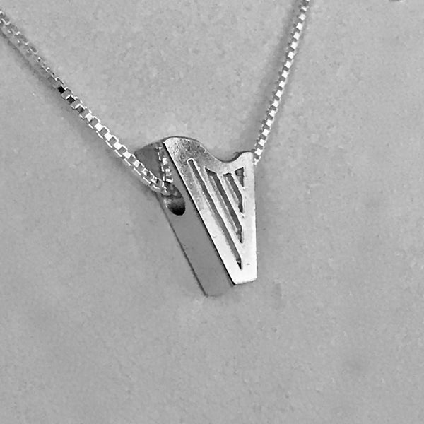 NEW! Sterling silver Sliding Mini Harp Necklace