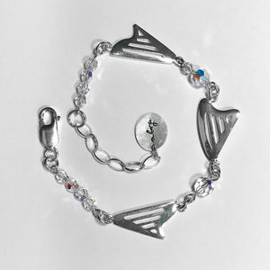 3 HARPS and Swarovski crystals bracelet (2 Classic & 1 Celtic)