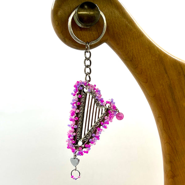 NEW! HAND-EMBROIDERED-BEADS KEY HOLDER / CHARMS