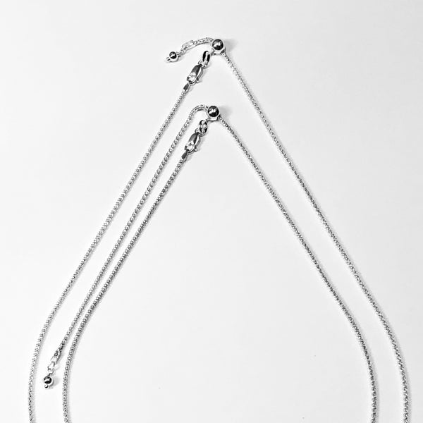 ADJUSTABLE LENGTH STERLING SILVER ITALIAN CHAIN